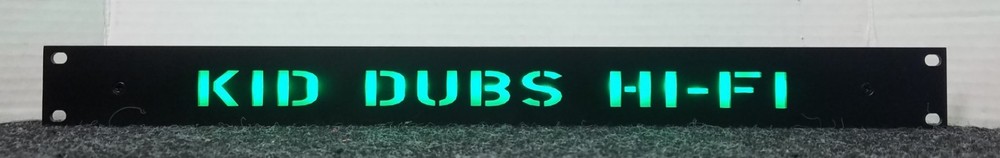1U RACK PANEL Custom Made to Order with any text NAME/LOGO/CALLSIGN