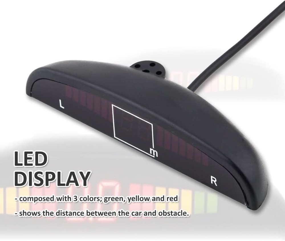 Parking Sensors LED Display Car Reverse Backup Radar System (2 Pack)