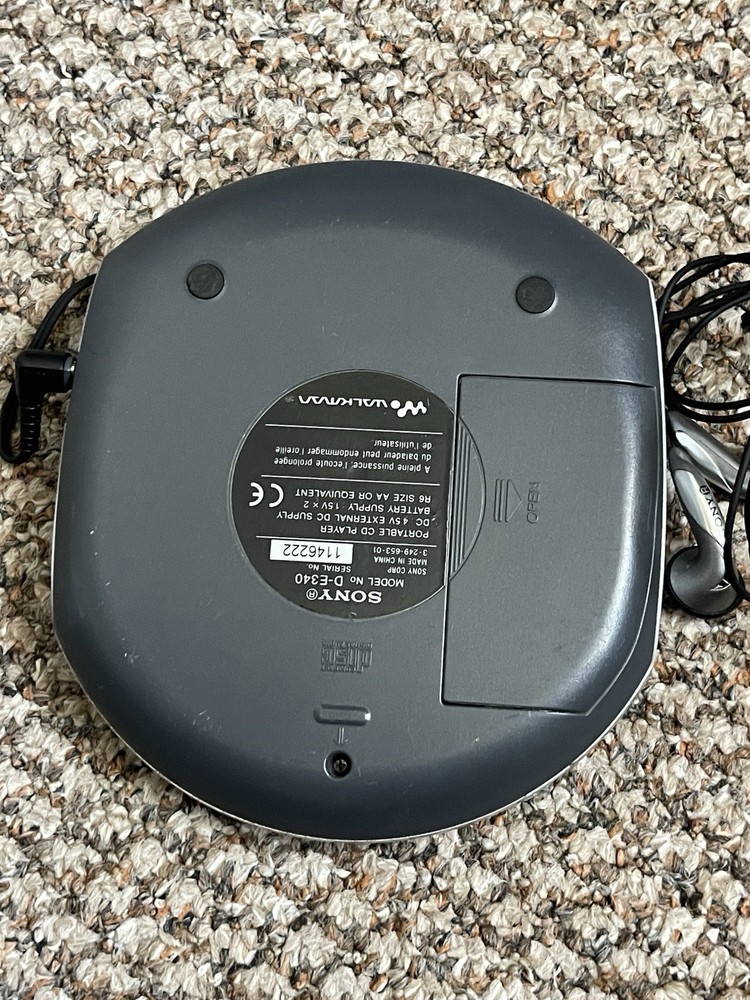 Sony CD Walkman ESP Max D-E340 Silver Used!!