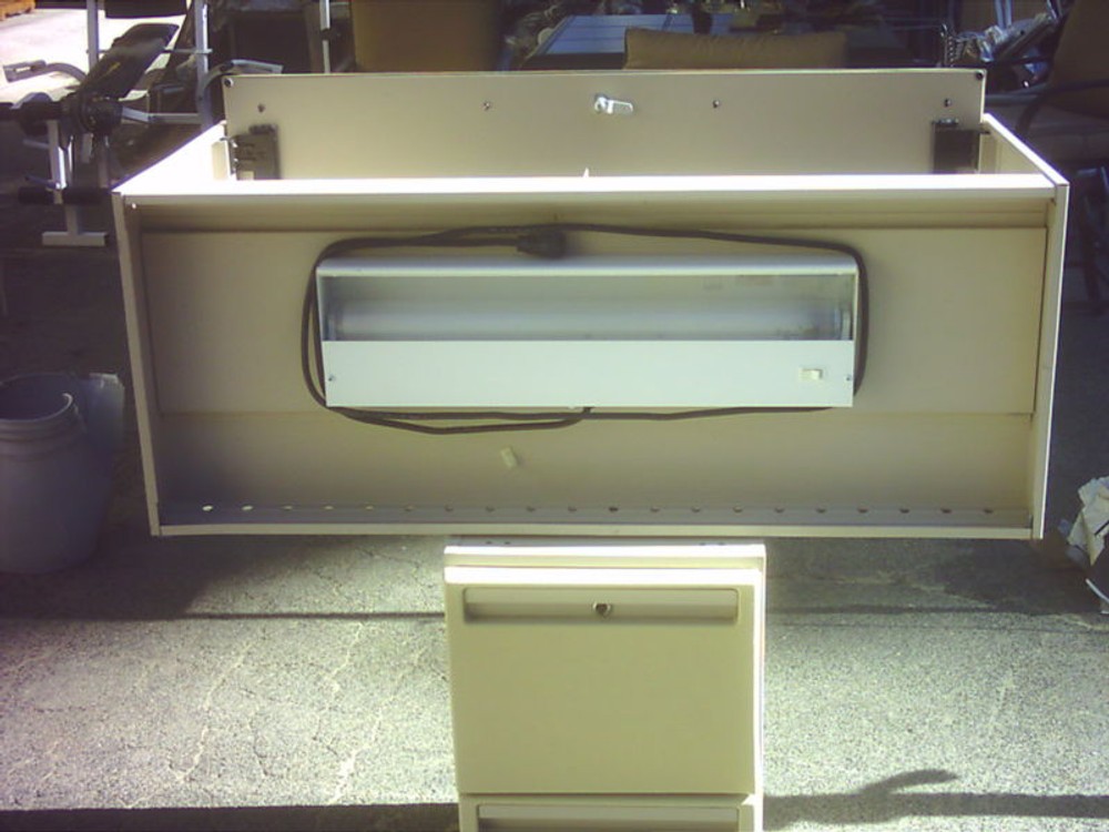 ARTEC OVERHEAD STORAGE BINS WITH TASK LIGHTS 42"/48" CA
