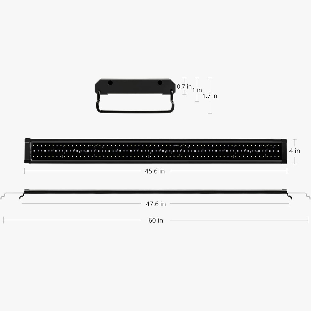 48W Saltwater Aquarium Light, Marine LED Reef Light for Corals, Programmable Tim