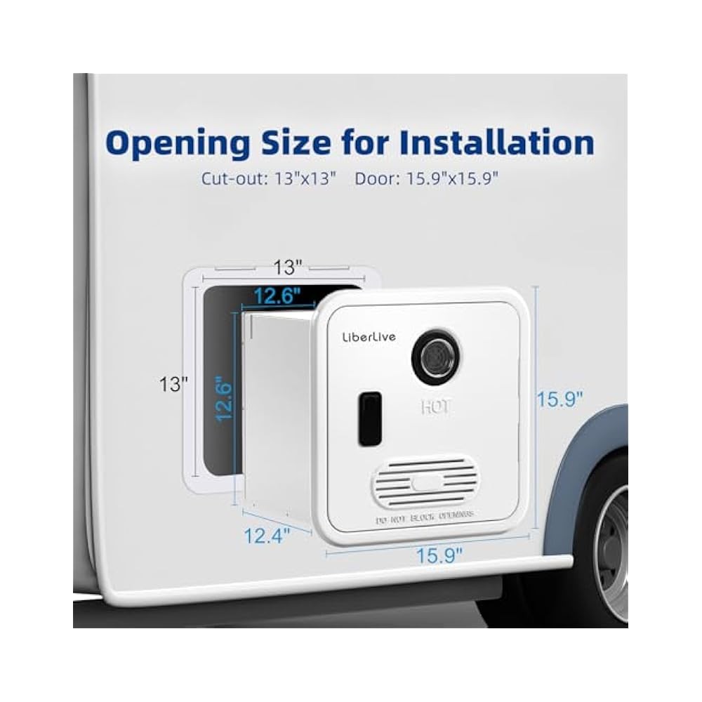 RV Tankless Heater, Fast Hot Water, 55000 BTU, 12V DC, Ideal for Showers