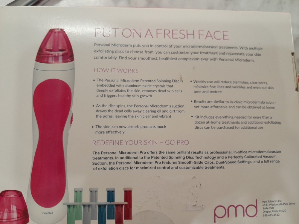 PMD Personal Microderm Pro New Open Box Missing Training Disc
