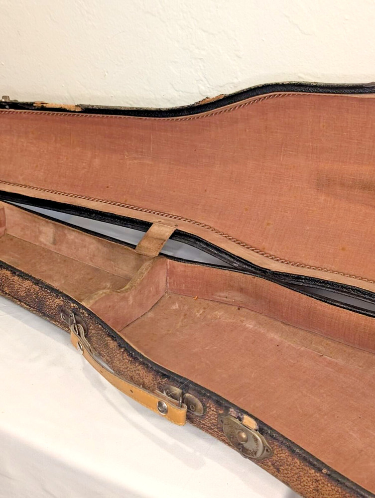Antique Violin Case – 30.5", Leather Handle, Handcrafted