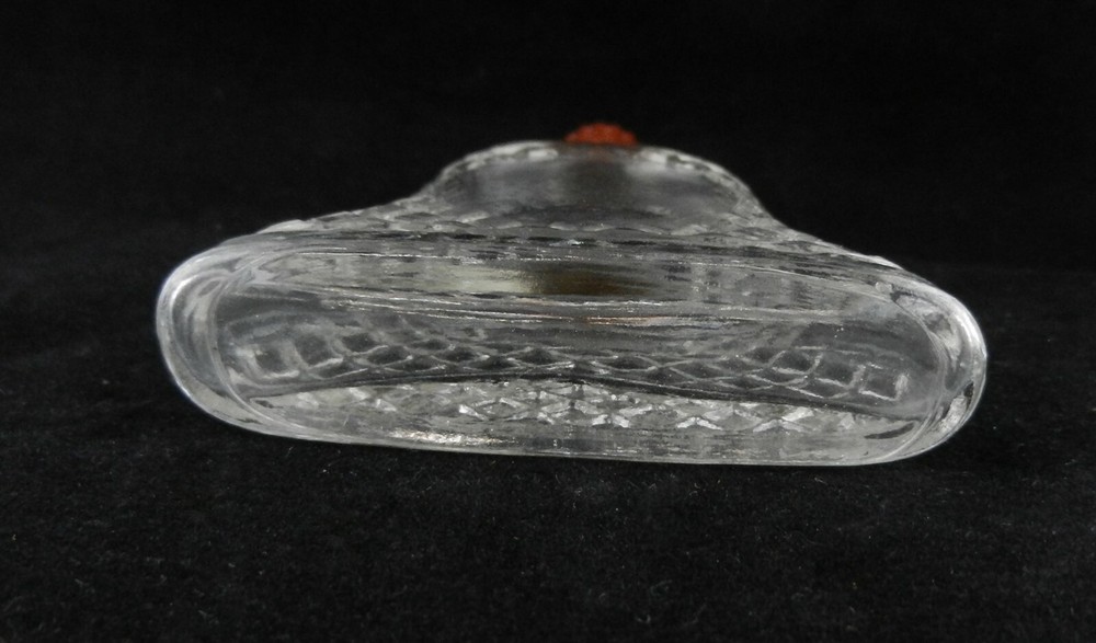 3 Vtg Perfume Bottles Yardley,Pressed Glass Bell,Twisted Iridescent Pull-Top T04