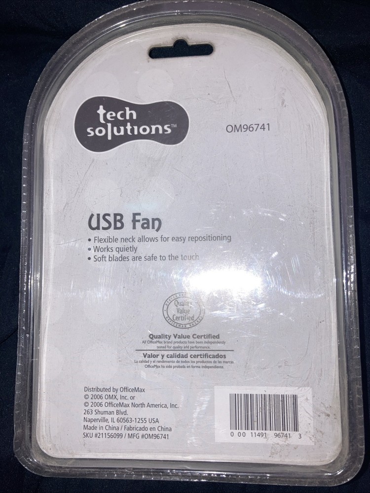 Tech Solutions USB Fan Ground Advtg Cont US