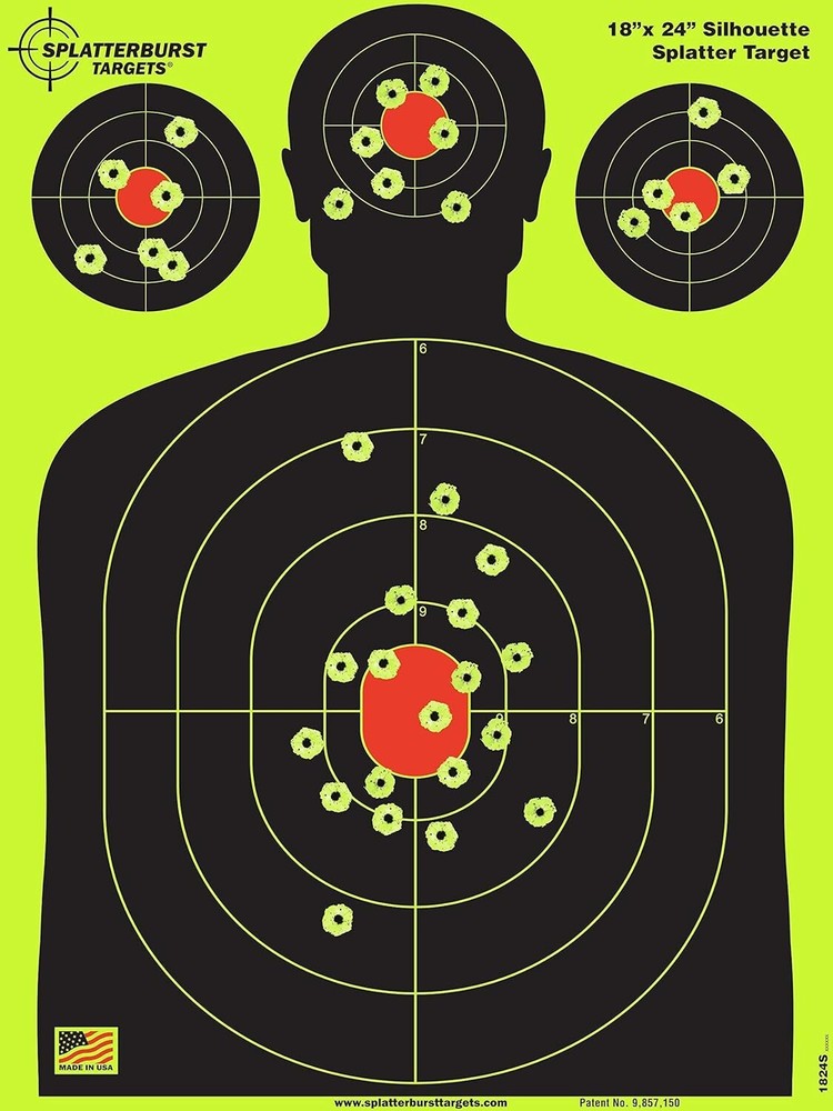 Splatterburst Targets - 18 X 24 Inch - Silhouette Splatter Target - 10 PACK
