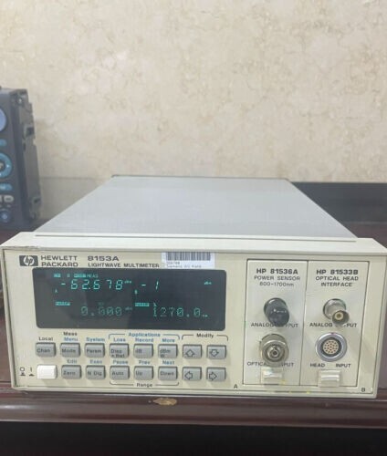HP Hewlett Packard 8153A Lightwave Multimeter + 81533B Interface Module+HP81536A