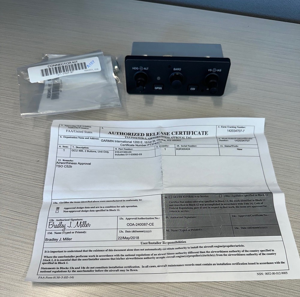 Garmin GCU485 Autopilot Control 2 Button **New Inventory Surplus**