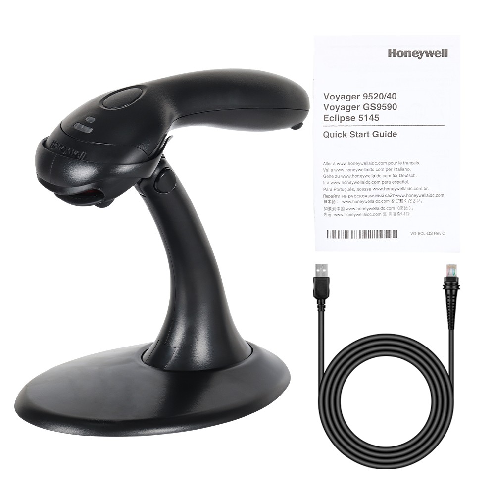 Honeywell MK9520 Barcode Scanner Handheld 1D QR Code Reader + USB Cable &Base