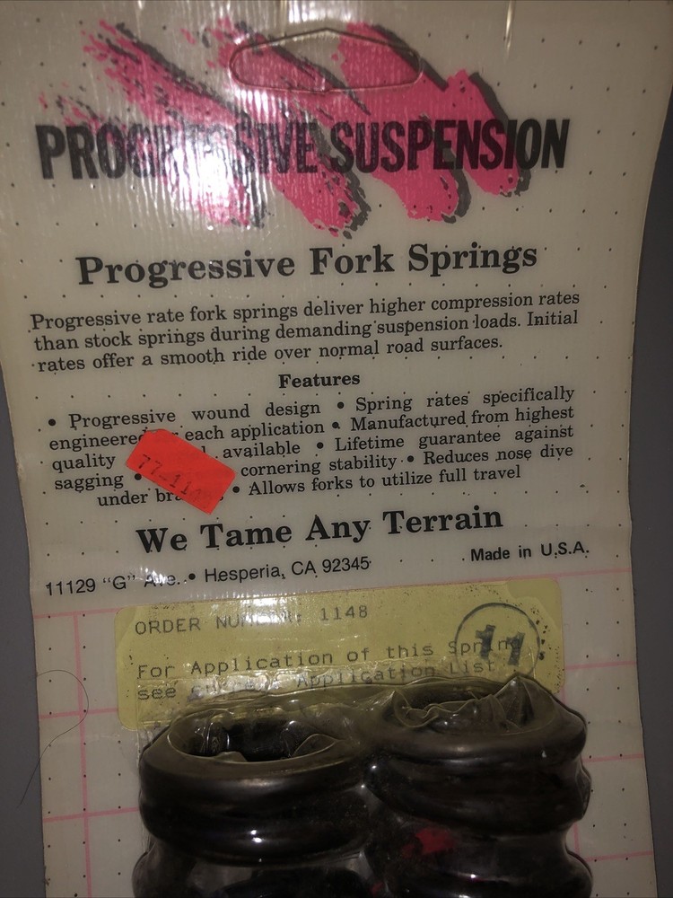 Progressive Suspension Fork Springs 11-1148 NOS