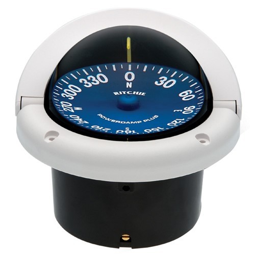 Ritchie Compass, Flush Mount, 3.75" Dial, White SS-1002W