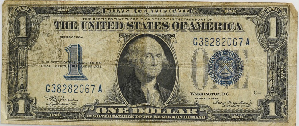 1934/1935 Silver Certificate $1 “Ghost” overprint Set
