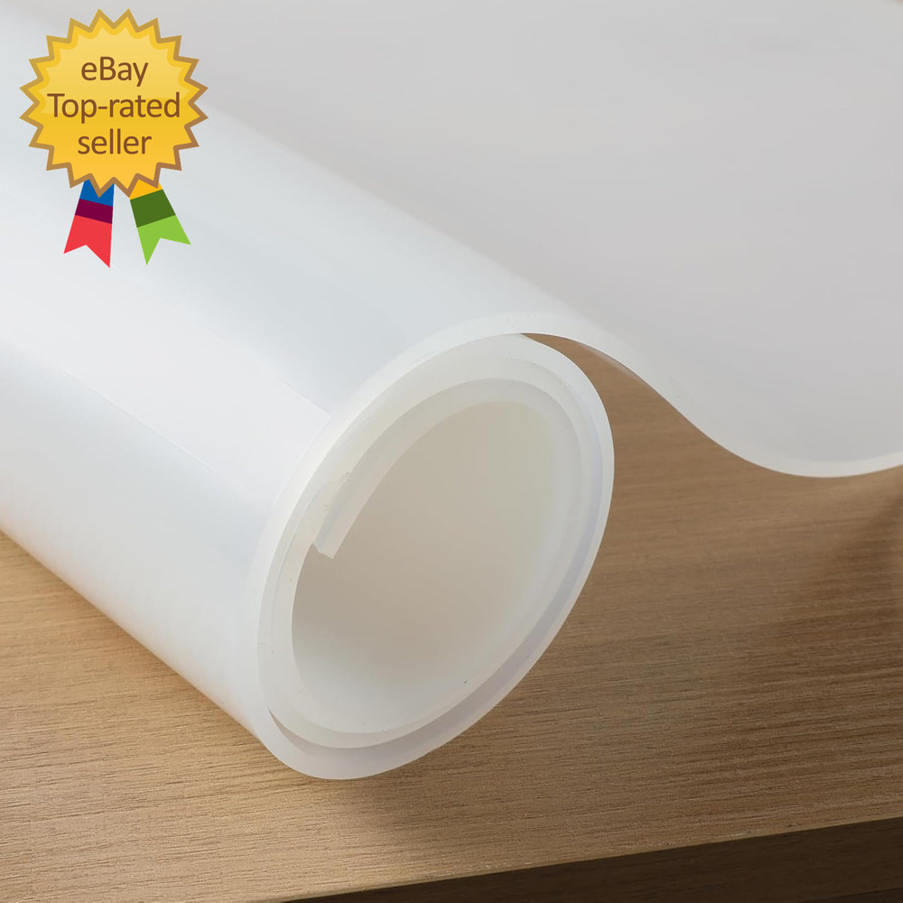 Translucent Silicone Rubber Sheet 12" Wide X 1/8" Thick X 12" High Temperature
