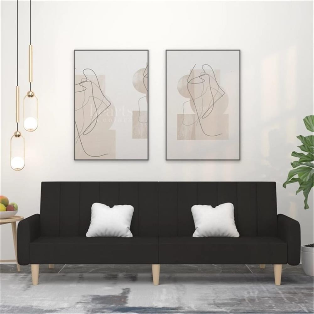 Bowery Hill Modern / Contemporary Sofa Bed in Black Polyester