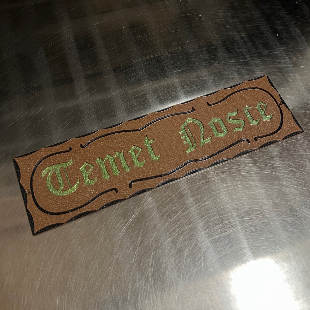 The Matrix Know Thyself 'Temet Nosce' Replica Sign Prop 3D Printed