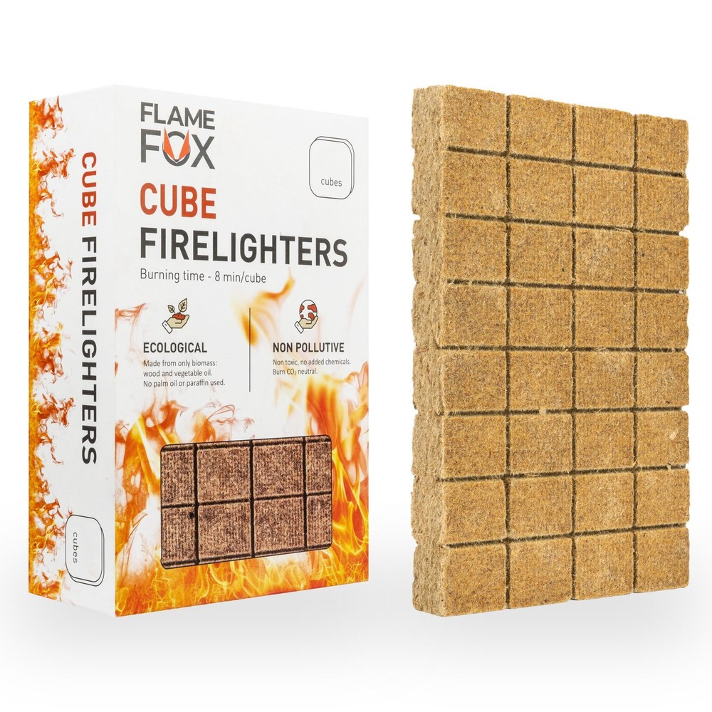 Flamefox Fire Cubes 160pcs - Quick Lighting Fire Starter for Fireplace, Wood ...
