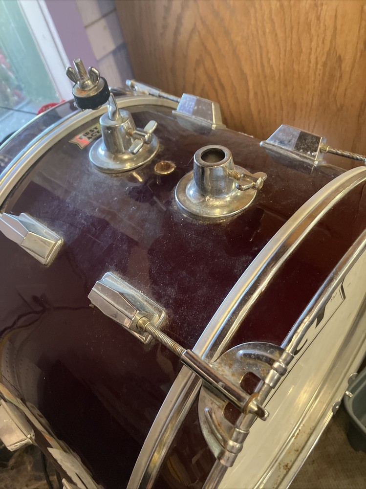 first act Burgundy kick drum. AD