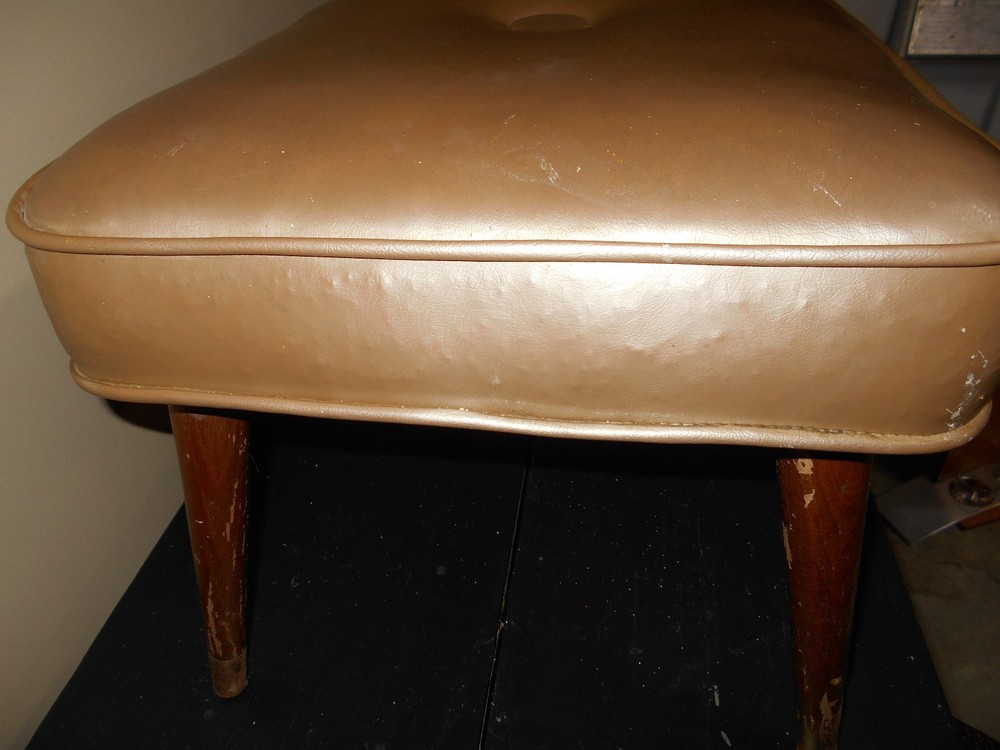 MID CENTURY FOOT STOOL RETRO OTTOMAN