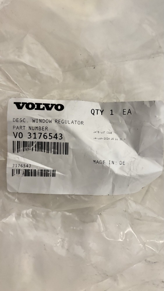 Volvo Window Regulator, Part #3176543