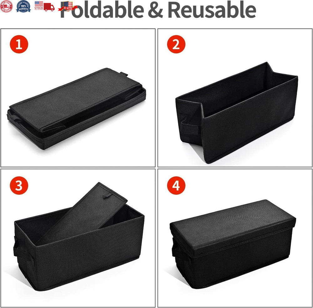 CD Storage Boxes - Pack of 4 CD Case Storage - 13.2" X 5.9" X 5.3", Container Ho