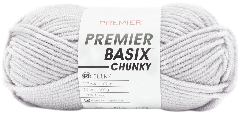 Premier Yarns Basix Chunky Yarn-Light Grey