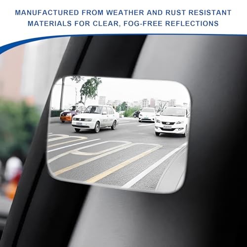 2 PCS Blind Spot Mirrors, Rectangular Shaped Wide Angle Blindspot Mirror with