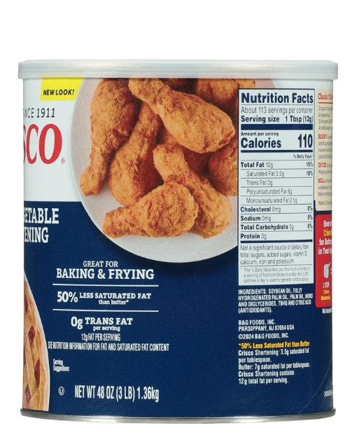 Crisco All-Vegetable Shortening, 48 oz