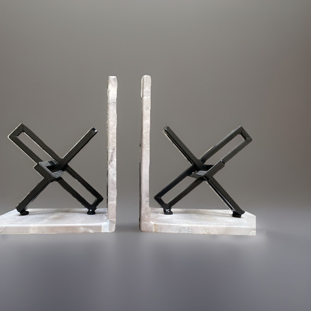 Bookends, Grey And Black
