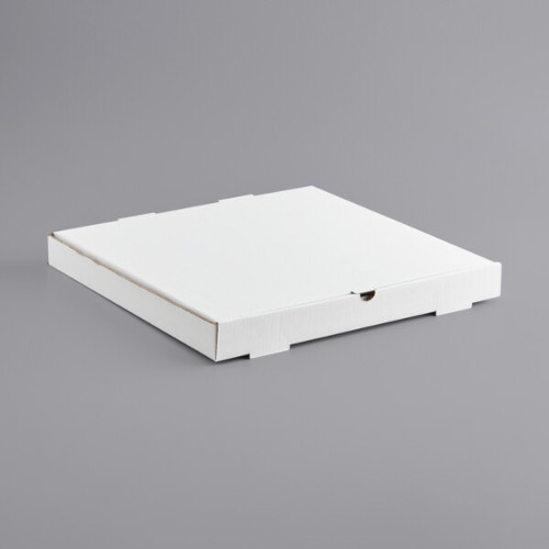 18" X 18" X 2" White Corrugated Plain Pizza Bakery Box Take-Out Boxes (50-Pack)