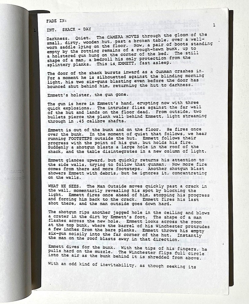 Silverado screenplay by Lawrence Kasdan & Mark Kasdan. Final draft October 1984
