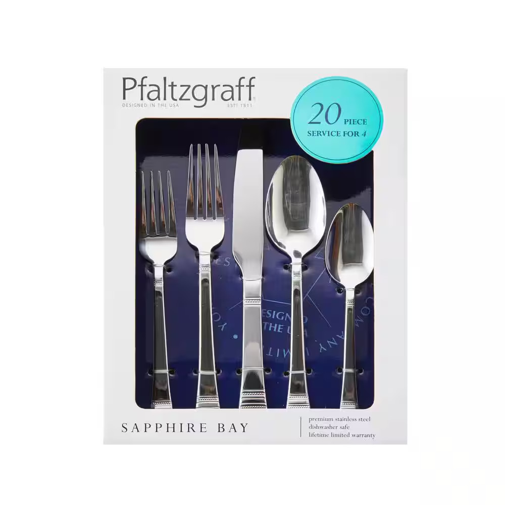 Sapphire Bay 20-Pc Flatware Set, Service for 4, Stainless Steel