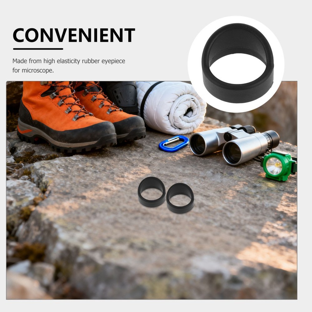 2 PCS Telescope Eyepiece Covers Microscope Eyecup Cap End Binocular
