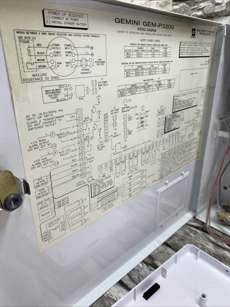 Napco Gemini GEM-P3200 Control Communicator Circuit Board, Enclosure,Transformer