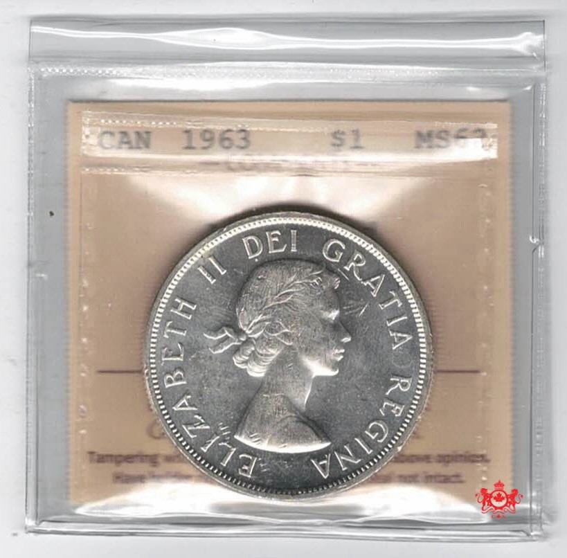 1963 Canada 1$ Arrowhead - ICCS MS62 - XQY 309