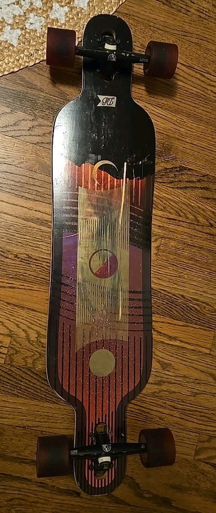 DB Phase 40" Longboard Red and Black With Cloud Ride Wheels