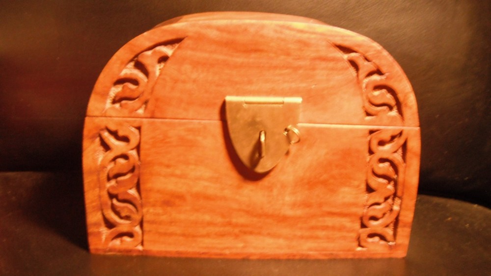 Round Topped Solid Wood Chest