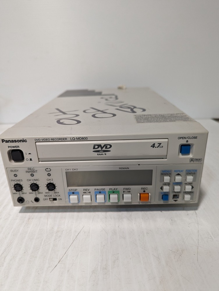Panasonic LQ-MD800 Professional DVD Recorder, Missing Enter Key