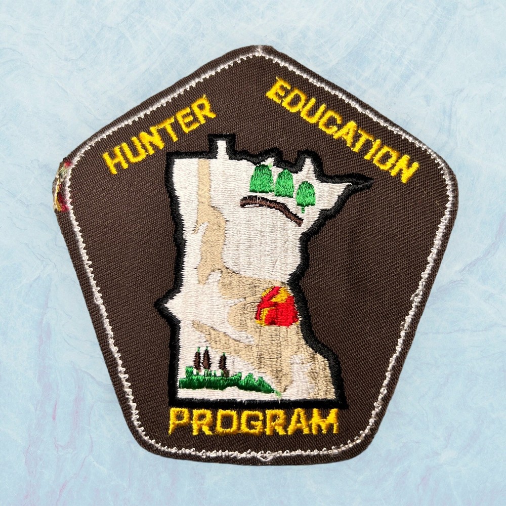 Vintage HUNTER EDUCATION PROGRAM Embroidered Uniform jacket Patch 4.25”