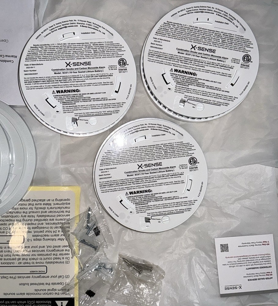 X-Sense Smoke & Carbon Monoxide Detector Combo SC07 3 PACK