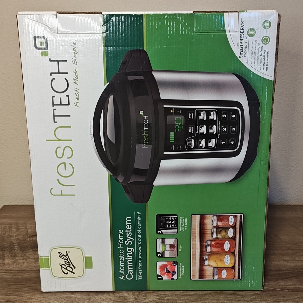 Ball FreshTech Automatic Home Canning System Silver Black SmartPRESERVE Electric
