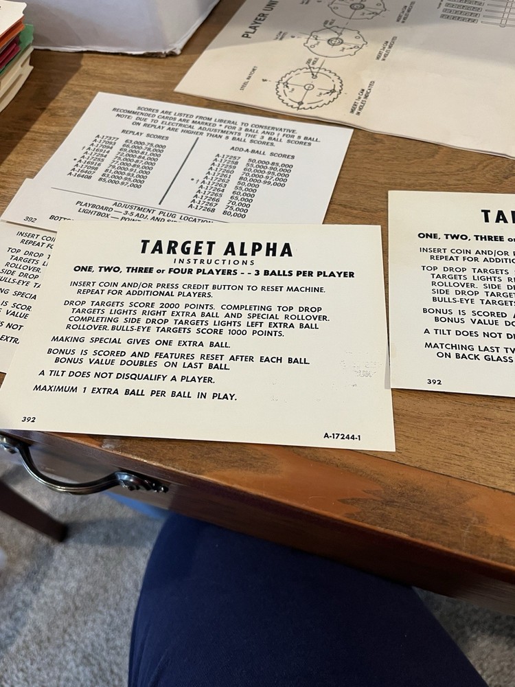 Target Alpha Pinball Manual & Schematic