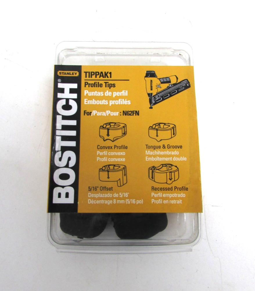 BOSTITCH TOOLS PROFILE TIPS TIPPAK1, 4 TIPS FOR MODEL N62FN, TIP KIT