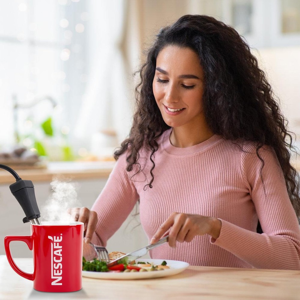 110V-240V Dual Voltage Portable Cup Immersion Heater, Travel Essential for Bo...