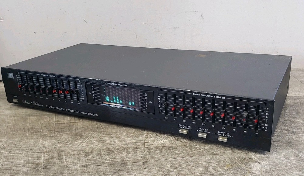 *Powers Up/READ* ADC SS-100SL Graphic Equalizer & Analyzer -Plays- *PARTS*