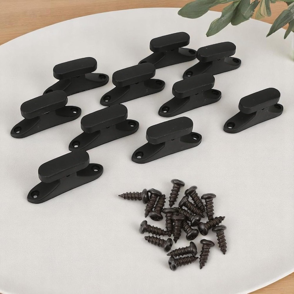 10 Pcs ABS Violin Case Bow Holders with Screw, Replacement Clips