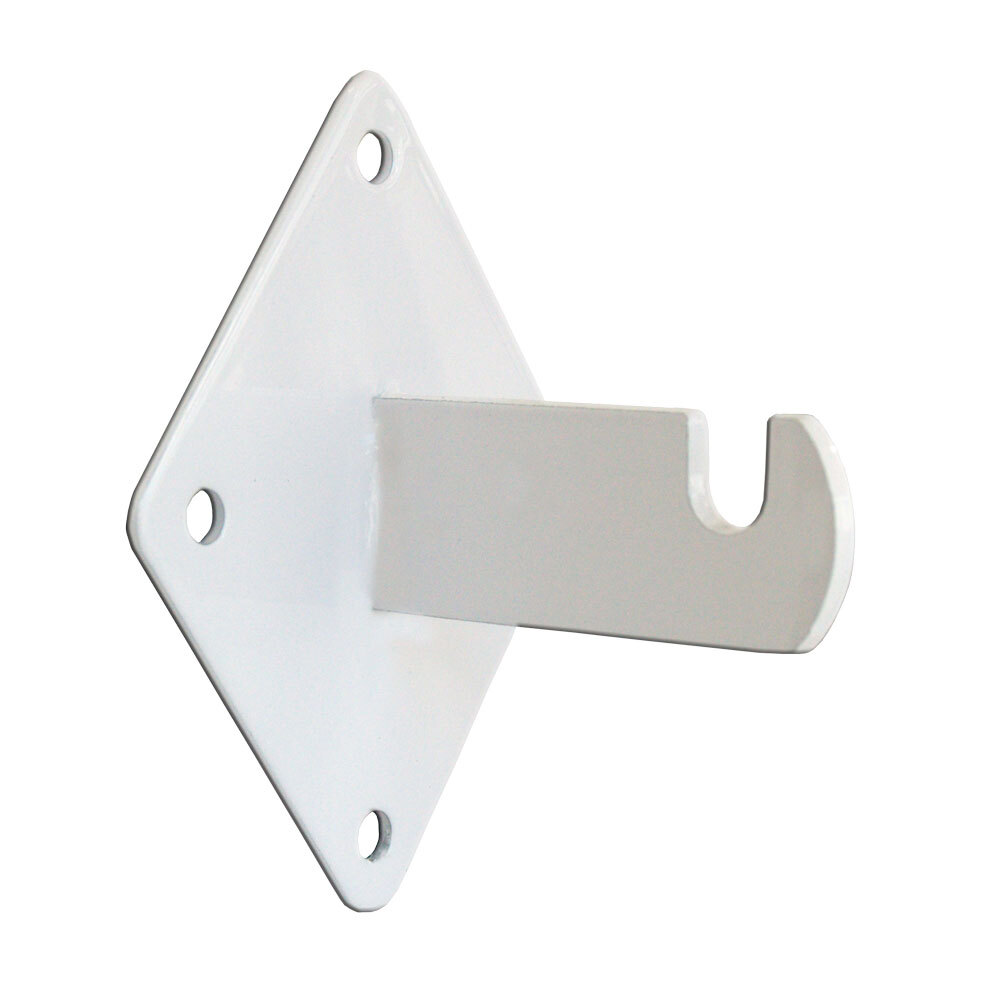 Gridwall Wall Mount Bracket - Grid Panel Mounting Brackets - White