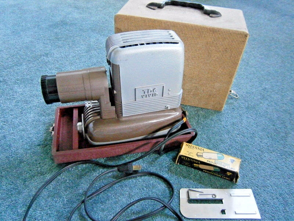 Slide Projector with Case Vintage Working