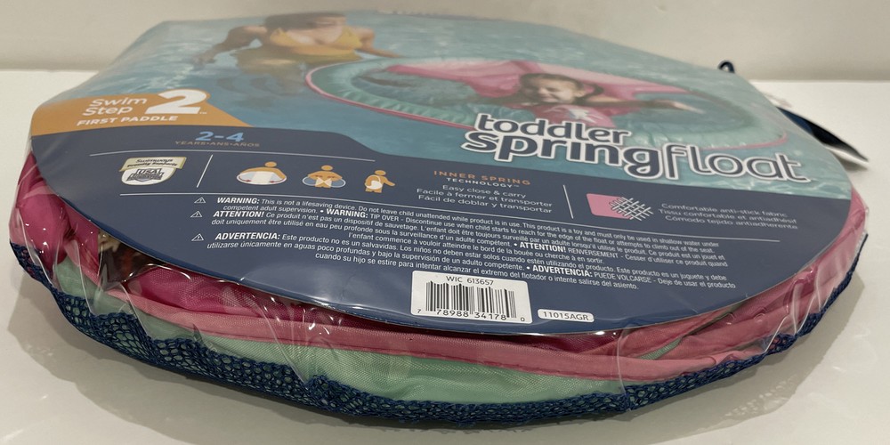 SwimWays Spring Float, Inflatable Floaty-Step 2 Toddler Ages 2-4 Years Pink