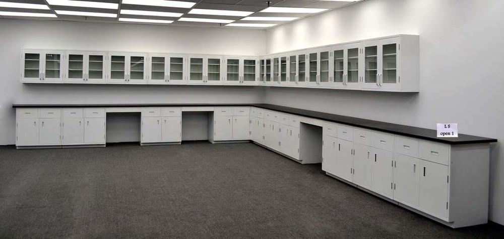 39 ft Base & 36 ft Wall Laboratory Cabinet Group w/ Countertops / E1-302
